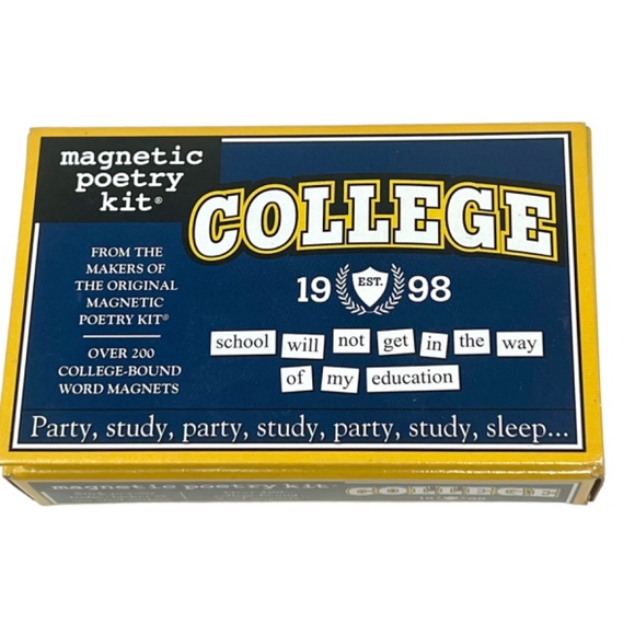 Off to College Bundle- Lot of 3. Book, magnetic poetry set, blue light glasses - Picture 2 of 6